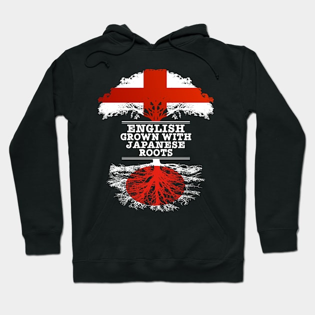 English Grown With Japanese Roots - Gift for Japanese With Roots From Japan Hoodie by Country Flags